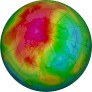 Arctic ozone map for 2025-03-11